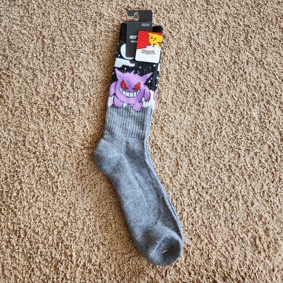 HOT TOPIC POKEMON Ghost Type Gengar Mini Backpack & Night Crew Socks - Picture 5 of 9